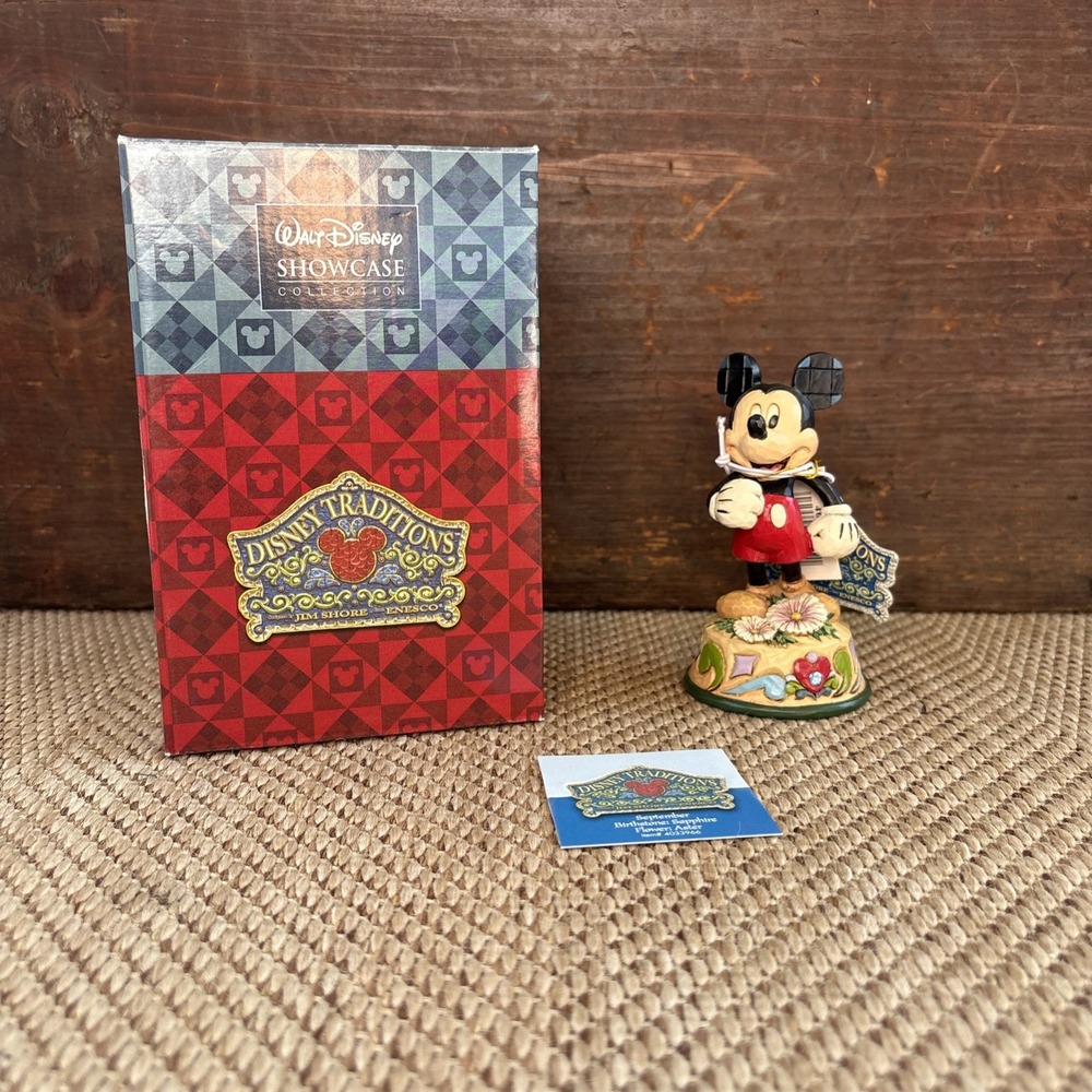 Jim Shore Disney Traditions Mickey Mouse Birthday Sept. Birthstone 4033966